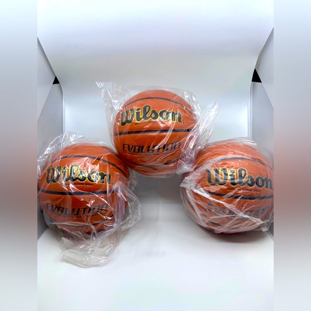 3x Wilson Evolution Official Game Basketball